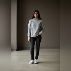 Ideology unisex Heather gray hoodie size small (7/8) NWT no pockets